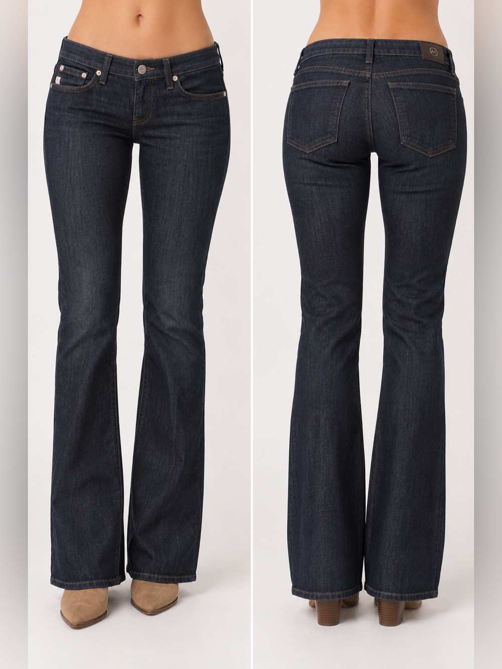 AG Adriano Goldschmied Olivia Low Rise Bootcut Jeans Dark Wash 27 USA NWOT Y2K